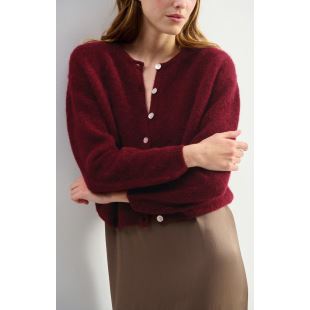 AMERICAN VINTAGE - CARDIGAN VITOW | CERISIER CHINÉ