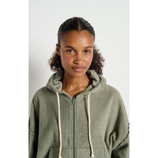 AMERICAN VINTAGE - SWEAT BOBYPARK ML CAPUCHE | ARGILE