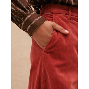 HOD PARIS - PANTALON PACIFIE VELOURS LISSE | BRICK