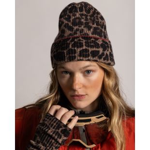 KOON CACHEMIRE - BONNET CACHEMIRE |  WILD LEOPARD