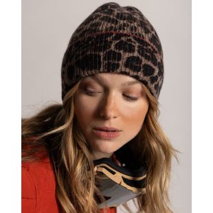KOON CACHEMIRE - BONNET CACHEMIRE |  WILD LEOPARD