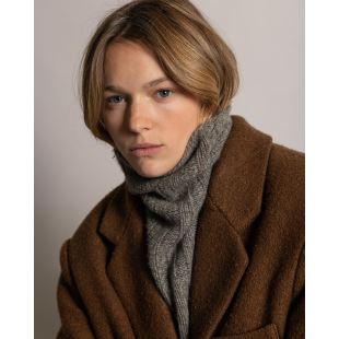 KOON CACHEMIRE - PLASTRON CACHEMIRE | ARDOISE