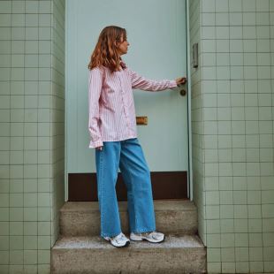 POUDRE ORGANIC - CHEMISE CAPUCINE | RAYURES ROSE