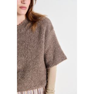 AMERICAN VINTAGE - PULL ZOLLY | TAUPE CHINÉ