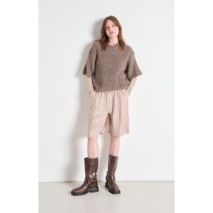 AMERICAN VINTAGE - PULL ZOLLY | TAUPE CHINÉ