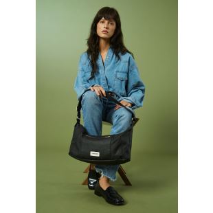 Rive droite - SAC CHARLOT ENDUIT | BLACK