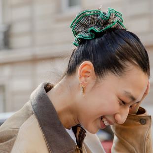 CHOU² - MAXI CHOUCHOU | PIED DE POULE JAUNE ET VERT