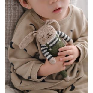 MAIN SAUVAGE - DOUDOU LAPIN | SALOPETTE OLIVE