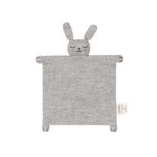MAIN SAUVAGE - DOUDOU PLAT TRICOTÉ | LAPIN GRIS