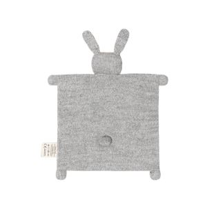 MAIN SAUVAGE - DOUDOU PLAT TRICOTÉ | LAPIN GRIS