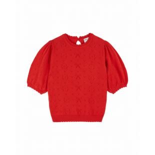 EMILE & IDA - LIGNE FEMME - PULL COQUELICOT