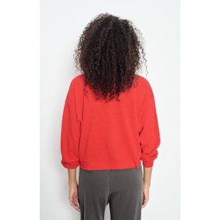 AMERICAN VINTAGE - TEE SHIRT SONOMA ML COL ROND | TOMATE VINTAGE