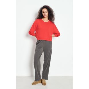 AMERICAN VINTAGE - TEE SHIRT SONOMA ML COL ROND | TOMATE VINTAGE