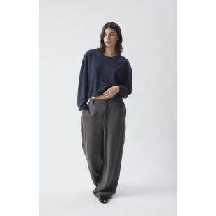 AMERICAN VINTAGE - TEE SHIRT SONOMA ML COL ROND | NAVY BLUE VINTAGE