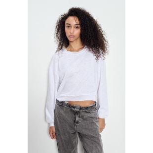 AMERICAN VINTAGE - TEE SHIRT SONOMA ML COL ROND | BLANC