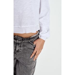 AMERICAN VINTAGE - TEE SHIRT SONOMA ML COL ROND | BLANC