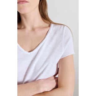 AMERICAN VINTAGE - TEE SONOMA MC COL V | BLANC