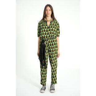 SISTERS DEPARTMENT - PANTALON GREEN FLOWERS
