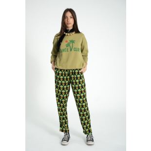 SISTERS DEPARTMENT - PANTALON GREEN FLOWERS
