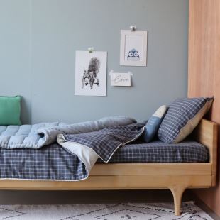 CAMOMILE LONDON - HOUSSE DE COUETTE IKAT CHECK