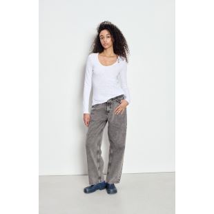 AMERICAN VINTAGE - TEE SONOMA ML COL U | BLANC