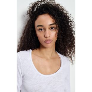 AMERICAN VINTAGE - TEE SONOMA ML COL U | BLANC