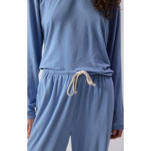 AMERICAN VINTAGE - TEE SHIRT YPAWOOD | BLEU CHINÉ