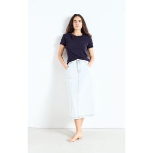 AMERICAN VINTAGE - TEE SONOMA MC COL ROND | NAVY BLUE VINTAGE