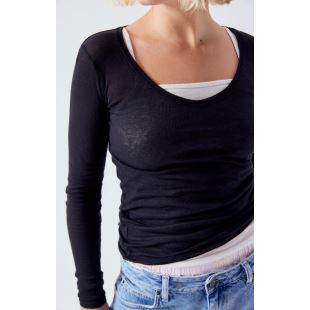 AMERICAN VINTAGE - TEE SHIRT MASSACHUSETTS | NOIR