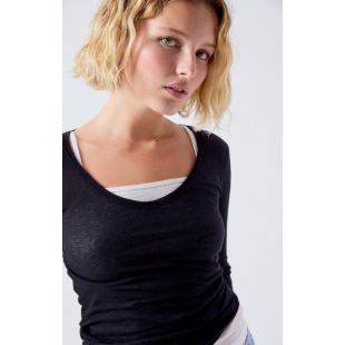 AMERICAN VINTAGE - TEE SHIRT MASSACHUSETTS | NOIR