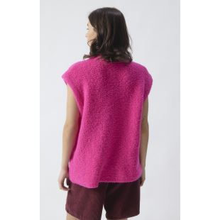 AMERICAN VINTAGE - PULL ZOLLY SANS MANCHES | PINK FLUO