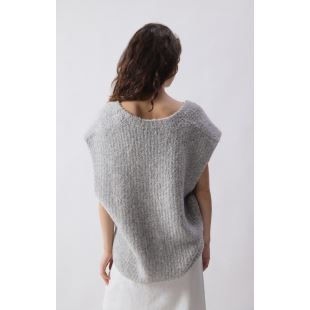 AMERICAN VINTAGE - GILET ZOLLY SANS MANCHES | GRIS CHINÉ