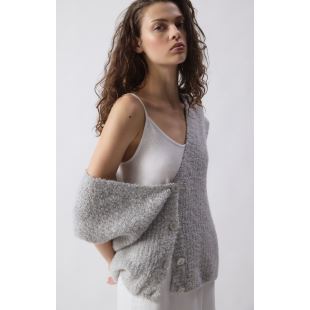 AMERICAN VINTAGE - GILET ZOLLY SANS MANCHES | GRIS CHINÉ