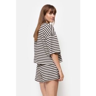 AME ANTWERP - TOP KLAXON | BLUE & ECRU