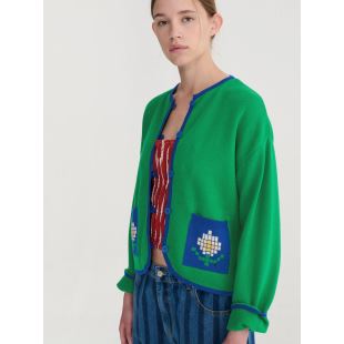 BOBO CHOSES - CARDIGAN PIXEL DAISY