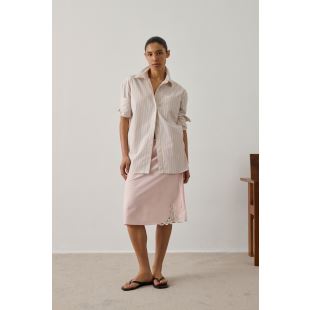 SOEUR - CHEMISE CARLOTTA | ORANGE ET GRIS