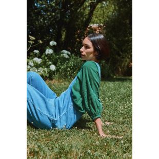 POUDRE ORGANIC - BLOUSE ONAGRE | DEEP GRASS GREEN