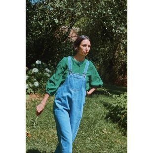 POUDRE ORGANIC - BLOUSE ONAGRE | DEEP GRASS GREEN