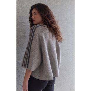 AMERICAN VINTAGE - PULL VITOW MANCHES 3/4 | GRIS CLAIR