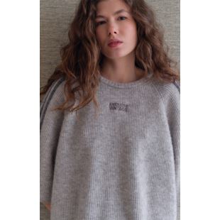 AMERICAN VINTAGE - PULL VITOW MANCHES 3/4 | GRIS CLAIR