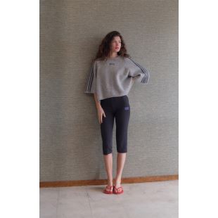 AMERICAN VINTAGE - PULL VITOW MANCHES 3/4 | GRIS CLAIR