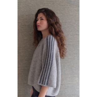 AMERICAN VINTAGE - PULL VITOW MANCHES 3/4 | GRIS CLAIR