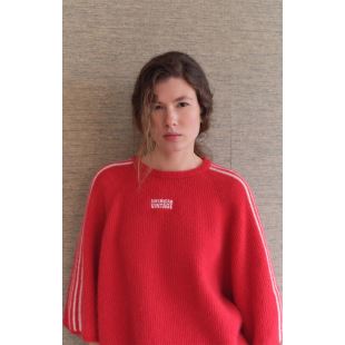 AMERICAN VINTAGE - PULL VITOW MANCHES 3/4 | CARMIN