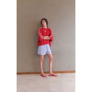 AMERICAN VINTAGE - PULL VITOW MANCHES 3/4 | CARMIN