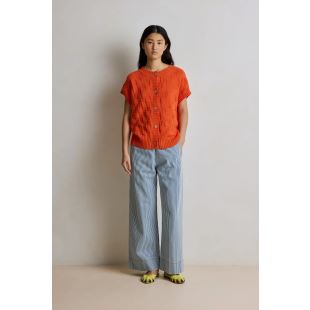 HOD PARIS - PANTALON JIM STRIPE | BLUEBELL