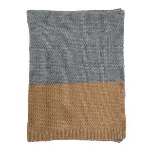 CAMOMILE LONDON - PLAID GRIS/CAMEL MADE IN UK