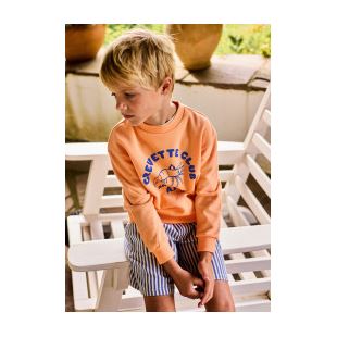 ARSENE ET LES PIPELETTES - BERMUDA RAYURES TRANSAT | COBALT