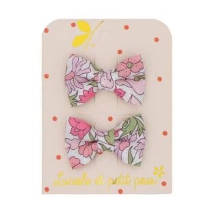LUCIOLE ET PETIT POIS - BARRETTE MINI PAPILLON | LIBERTY POPPY ET DAISY ROSE