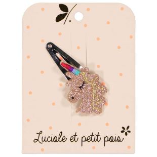 LUCIOLE ET PETIT POIS - BARRETTE LICORNE
