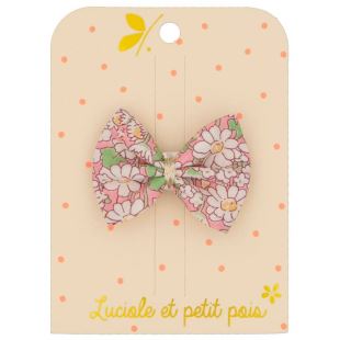 LUCIOLE ET PETIT POIS - BARRETTE NOEUD RUBAN | LIBERTY ALICE PÊCHE